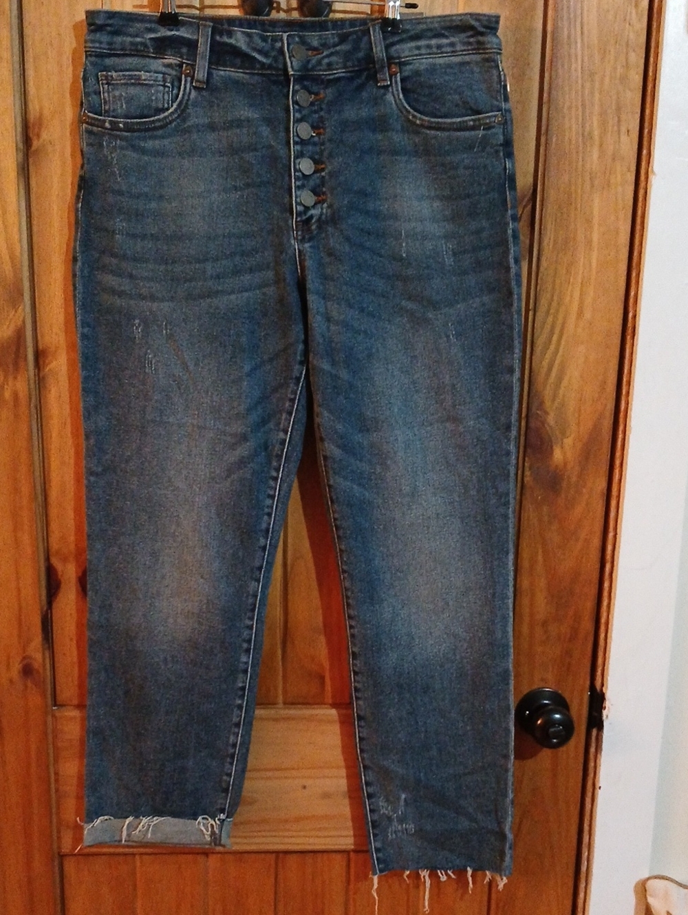 Kut From The Kloth High Rise Ankle Straight Leg Denim Jeans - 12